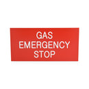Gas Emergency Stop Label 250mm x 125mm