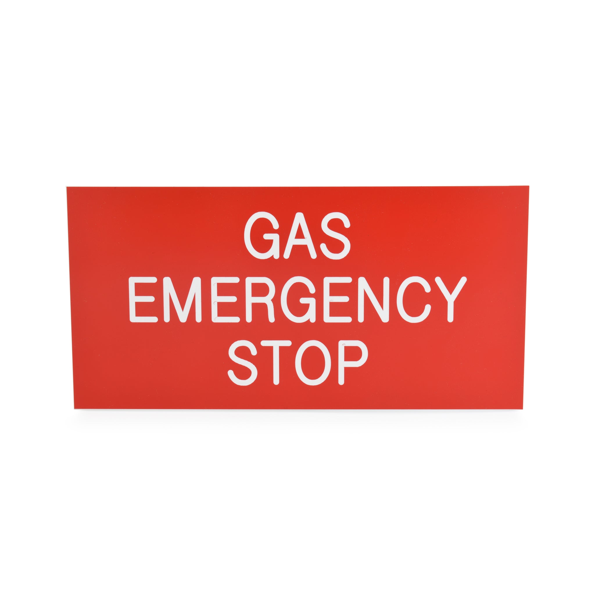 Gas Emergency Stop Label 250mm x 125mm