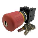 Red EM stop, pushbutton Key Reset