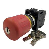 Red EM stop, pushbutton Key Reset