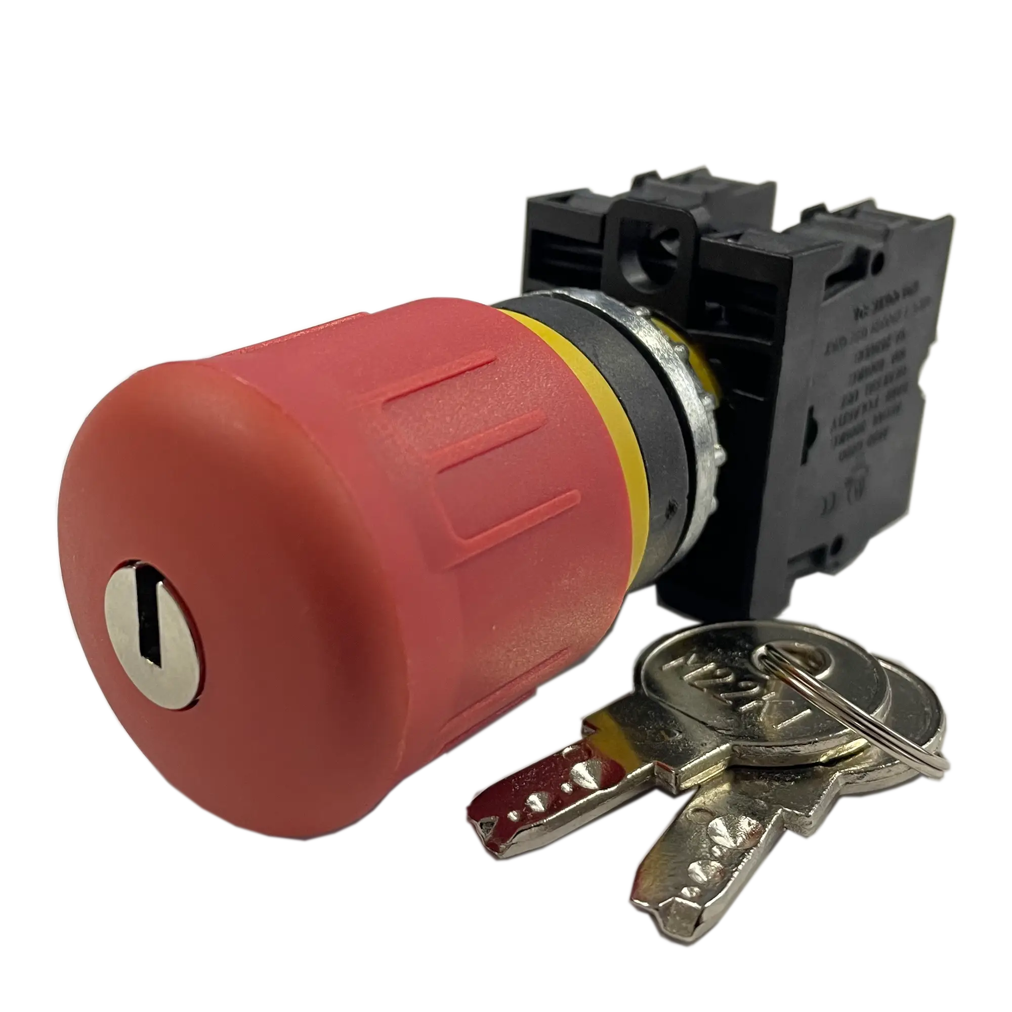 Red EM stop, pushbutton Key Reset