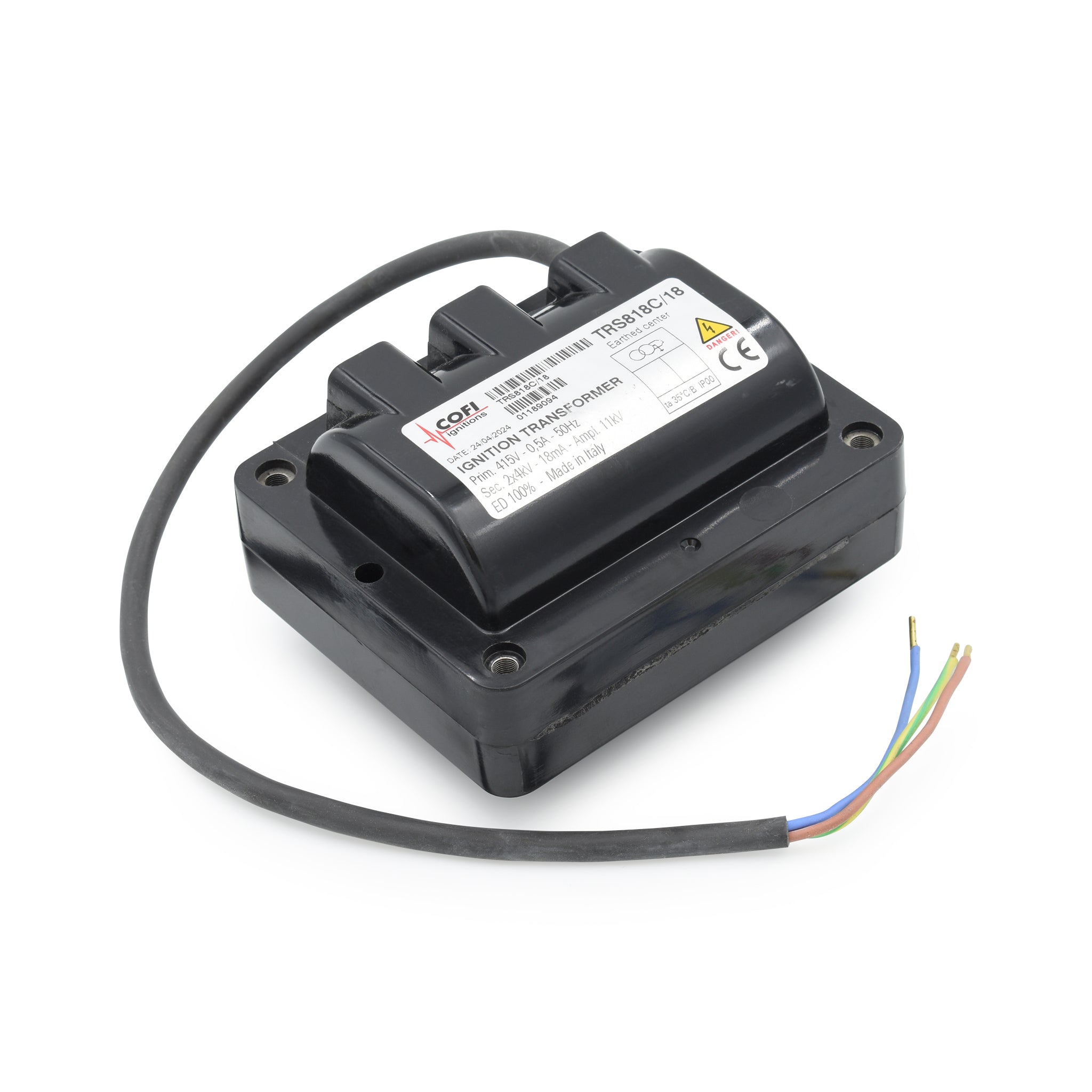 Cofi Ignition Transformer TRS818C/18: 415V, 2x4kV